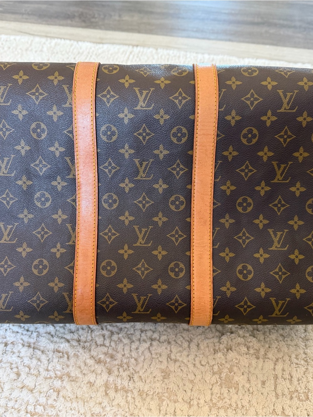 Louis Vuitton Brown Monogram Canvas Travel Keepall 55 - Picture 11 of 11